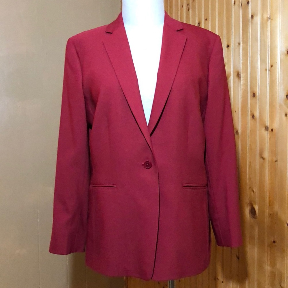LikeNew Brooks Brothers Wool Crimson Blazer sz 14